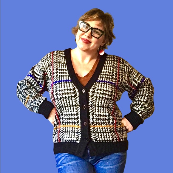 Vintage Alfred Dunner Black &White Cardigan - Picture 5 of 17